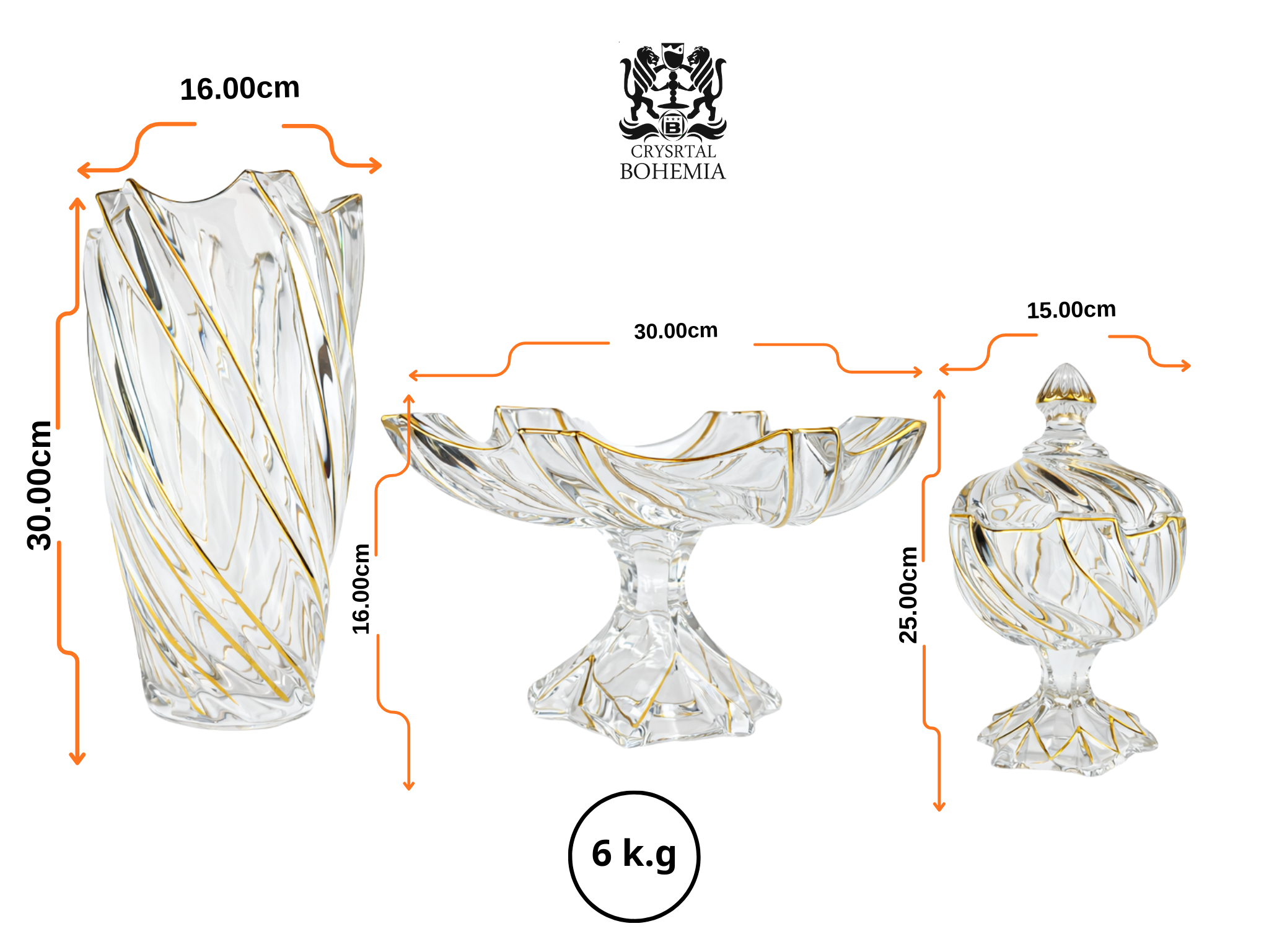 طقم صالون كريستال بوهيمي لتنسيق النيش