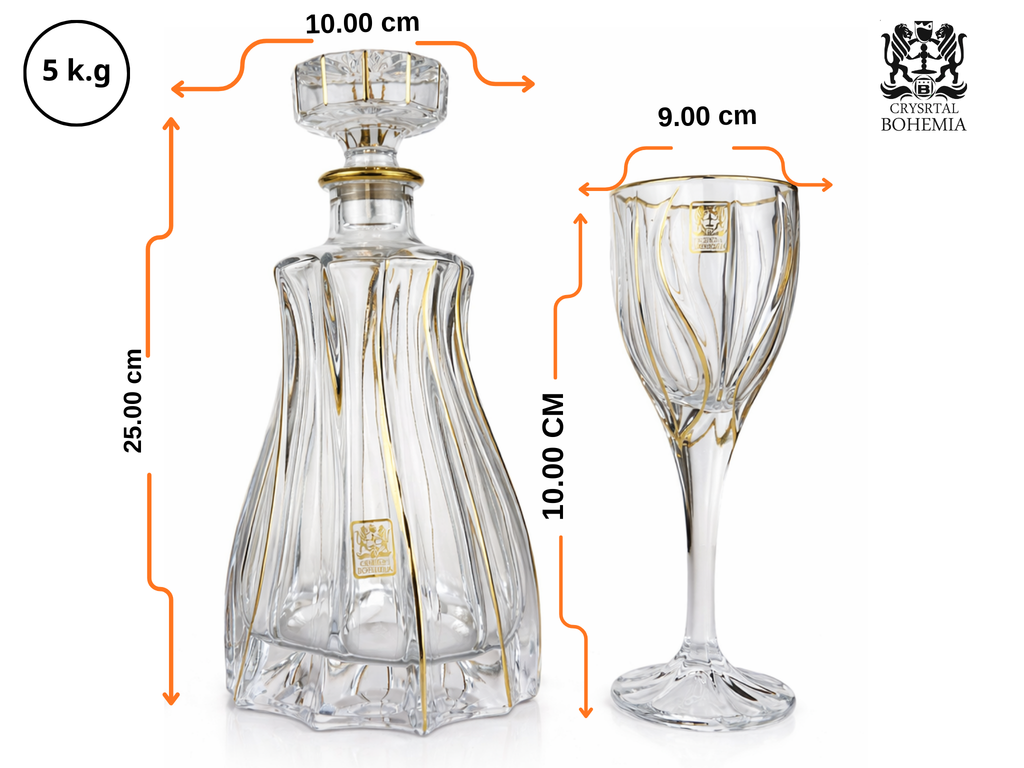 طقم شربات أوشن للتقديم الراقي كريستال بوهيمي