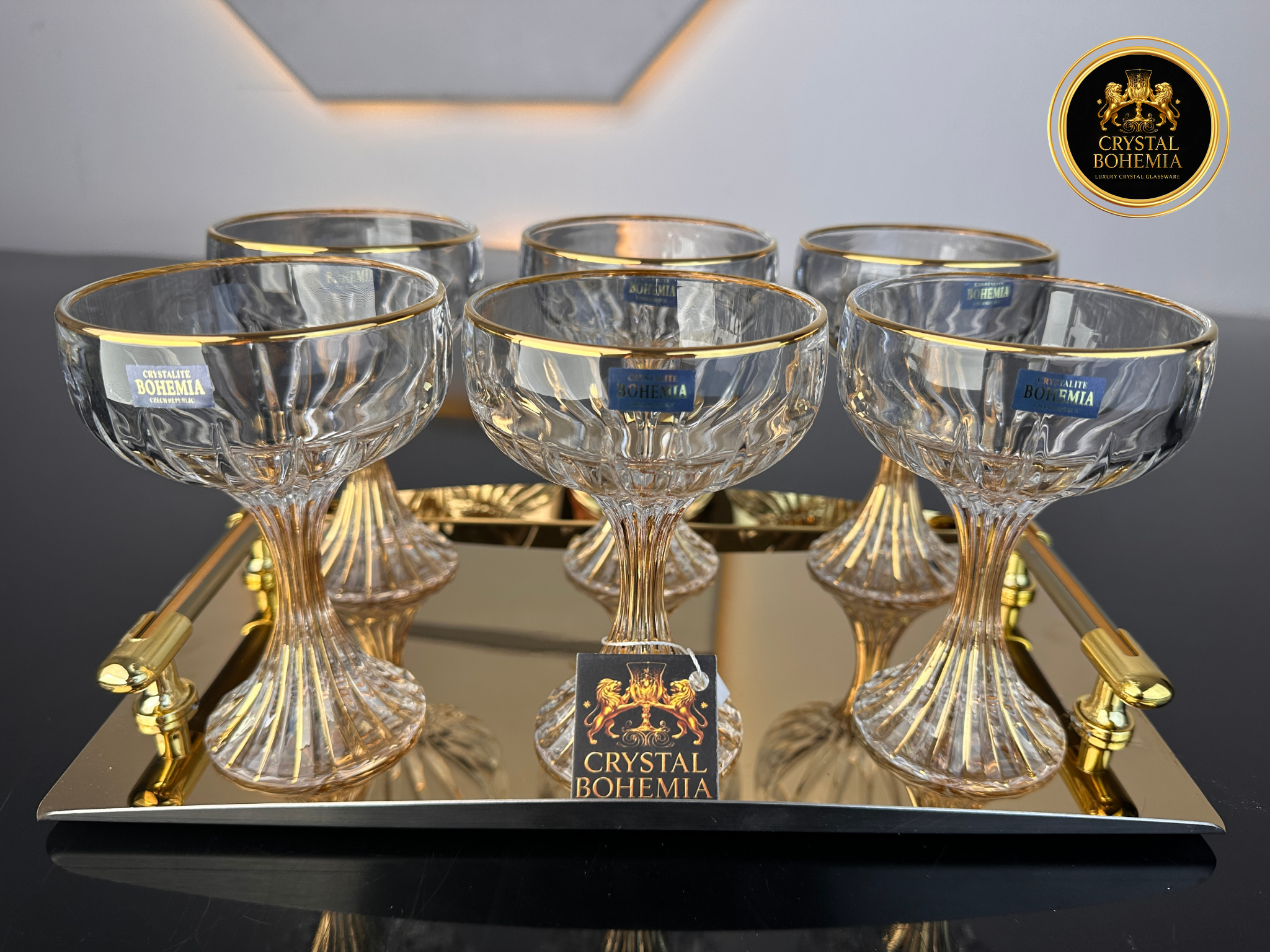 طقم كاسات جيلي أليكس – كريستال بوهيمي