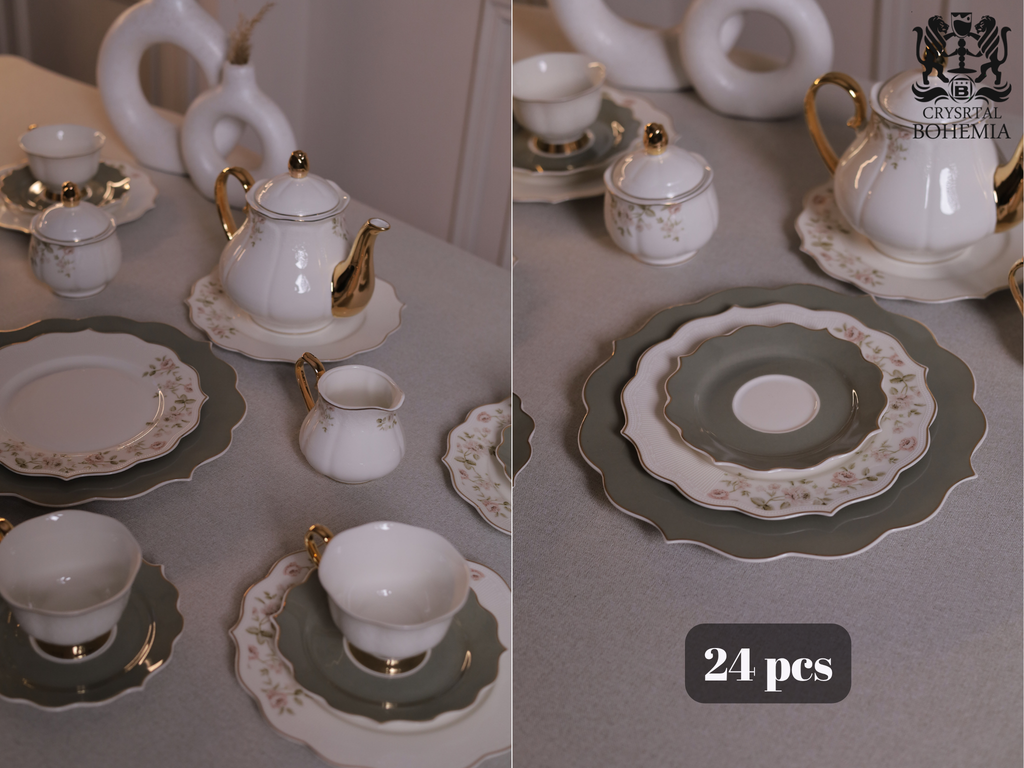 thai tea and dessert set 24 pcs elegant
