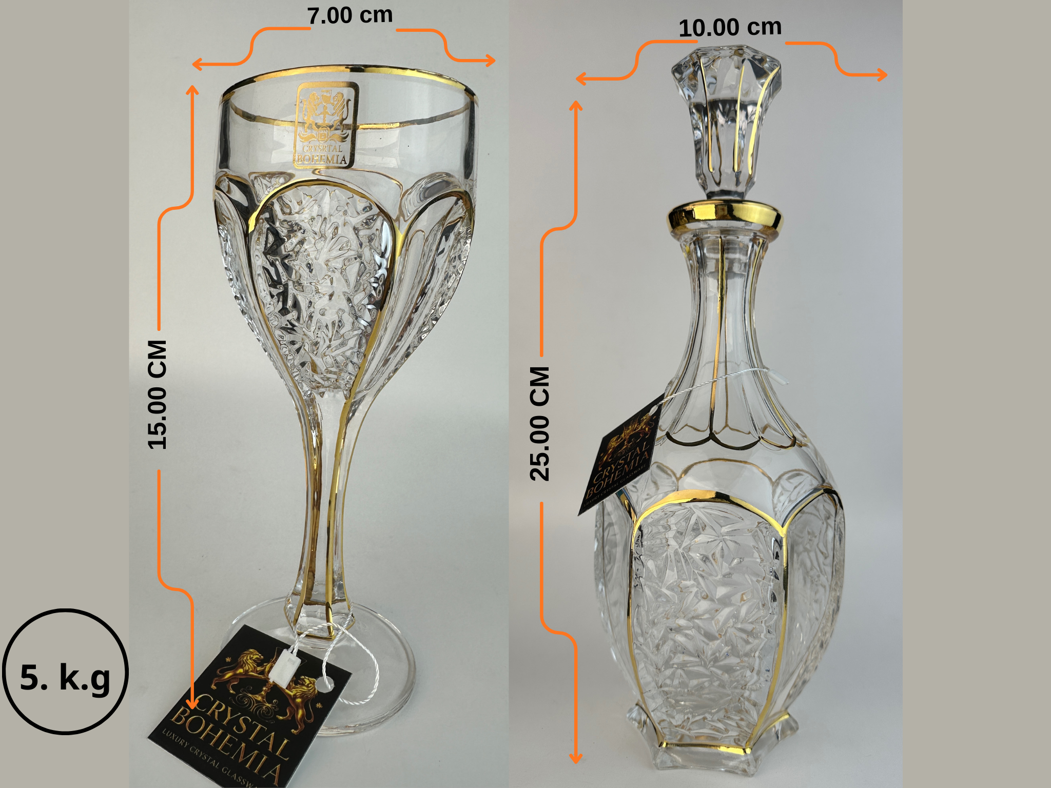 شربات كريستال بوهيمي سفاري 500 تشطيب ذهبي أنيق