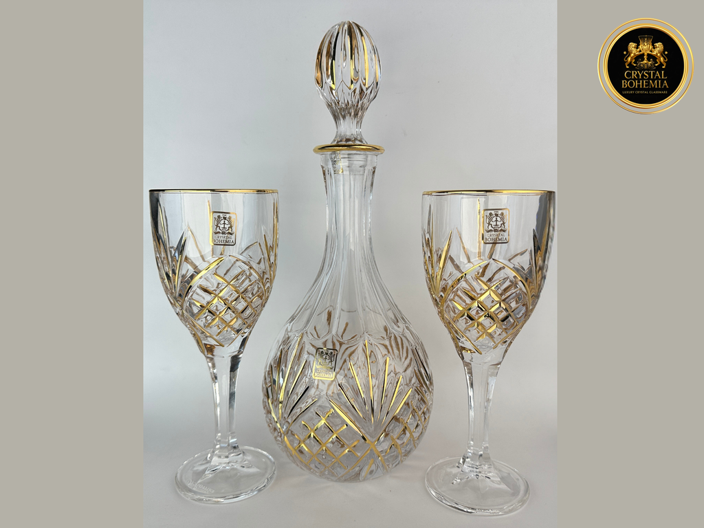 شربات كريستال بوهيمي للتقديم الراقي بتصميم أناناس