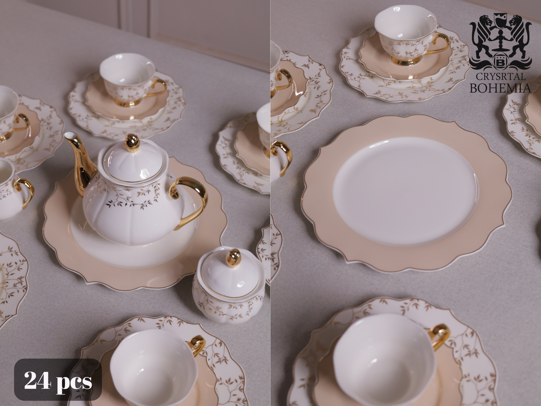 طقم شاي وجاتوه بورسلين شيك