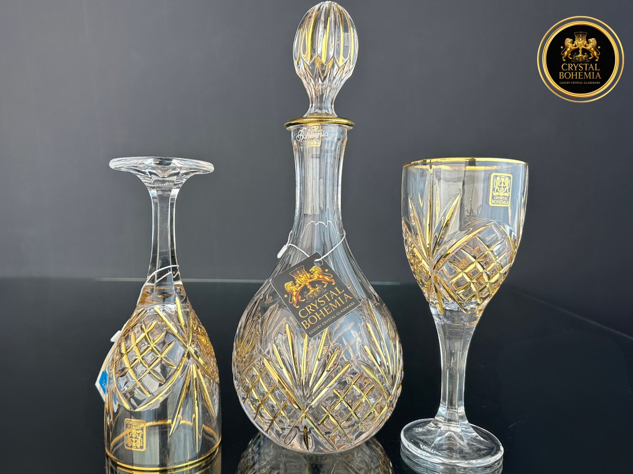 طقم شربات ذهبي مناسب لتنسيق النيش وجهاز العروسة