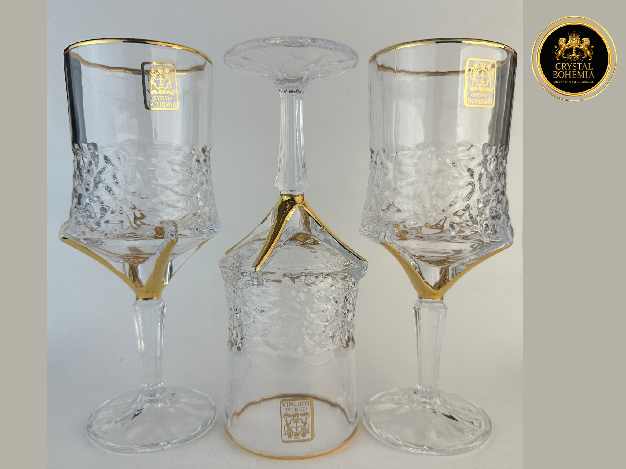 طقم كاسات ملوكي نيكوليت كريستال كريستال بوهيمي