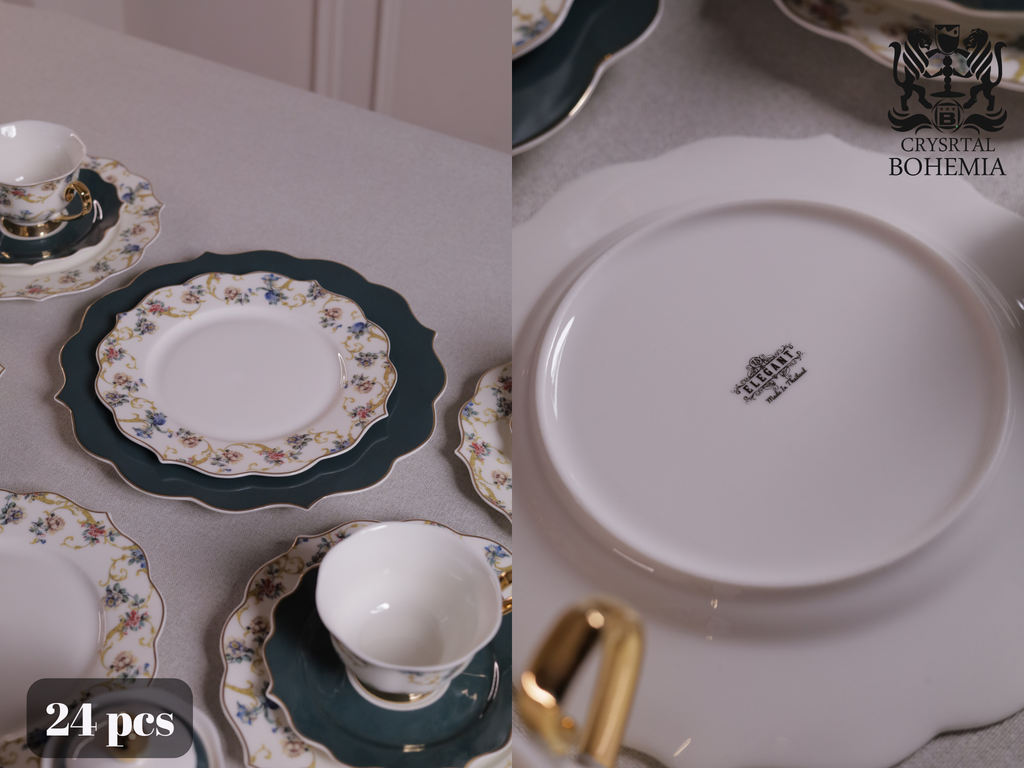 طقم شاي وجاتوه بترولي وذهبي فاخر
