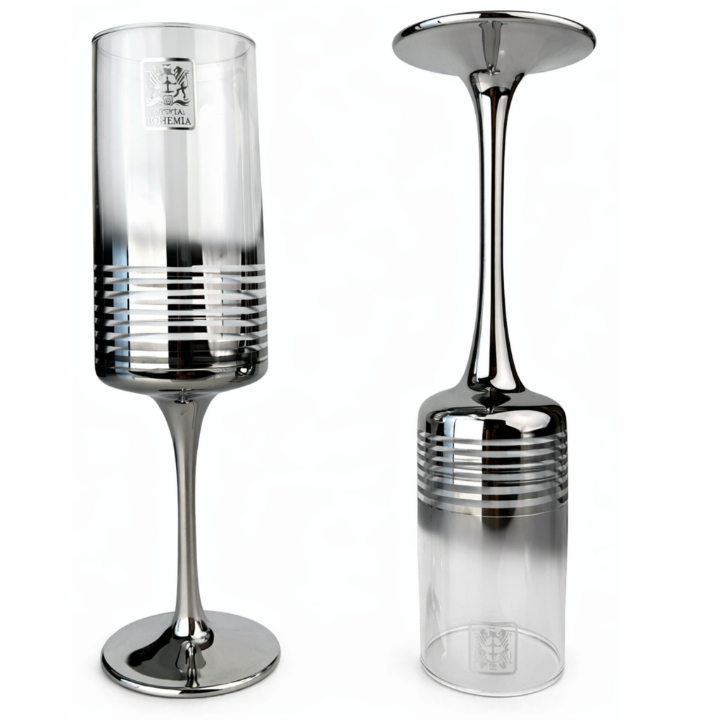 طقم كاسات فضي