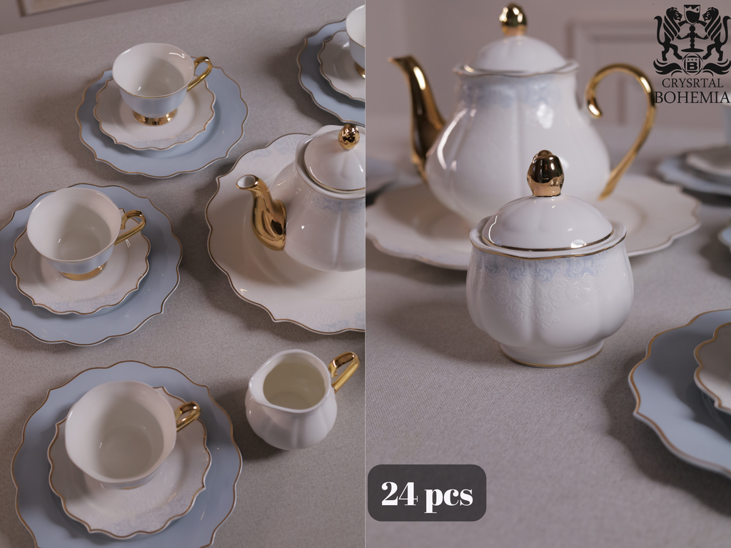 طقم شاي وجاتوه بورسلين راقي