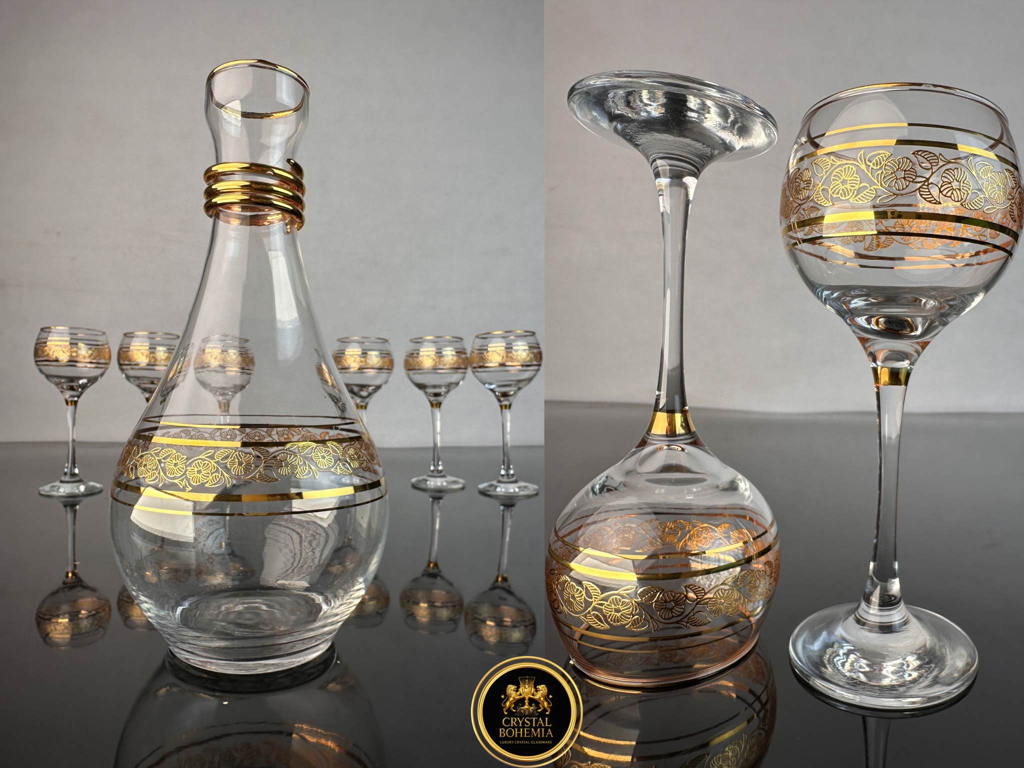 طقم شربات بوم تركي - ذهبي