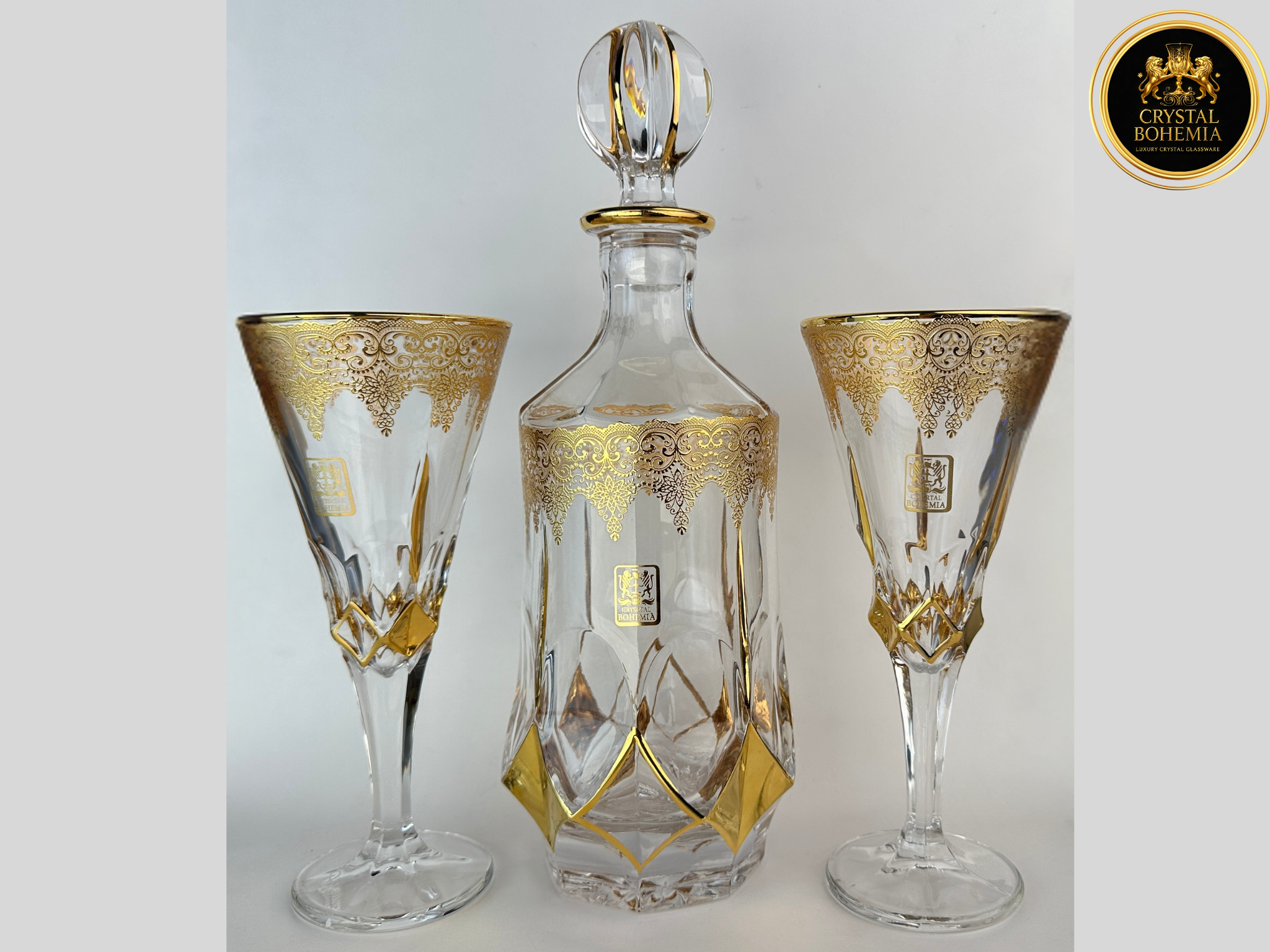 طقم شربات ميلانو ديكاله للضيافة الأنيقة كريستال بوهيمي