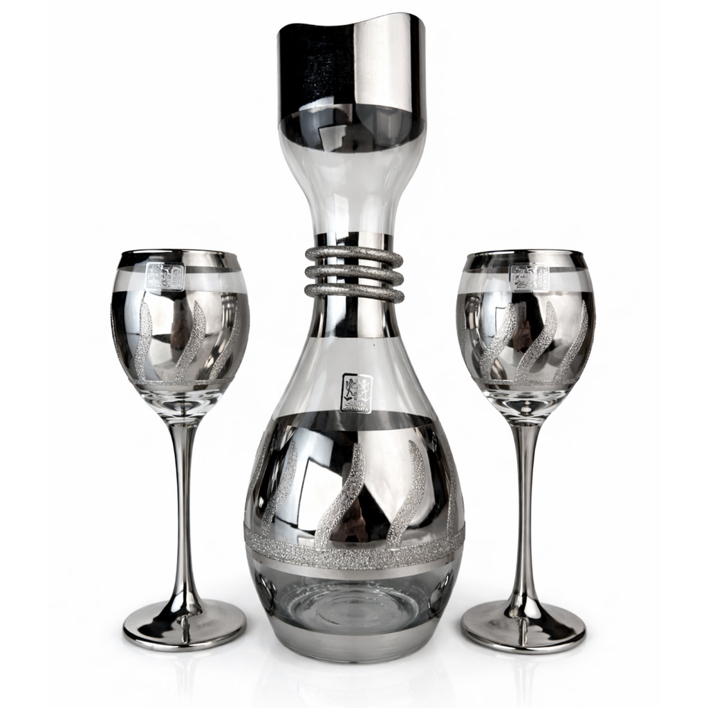 طقم كاسات بلاتين بقاروره