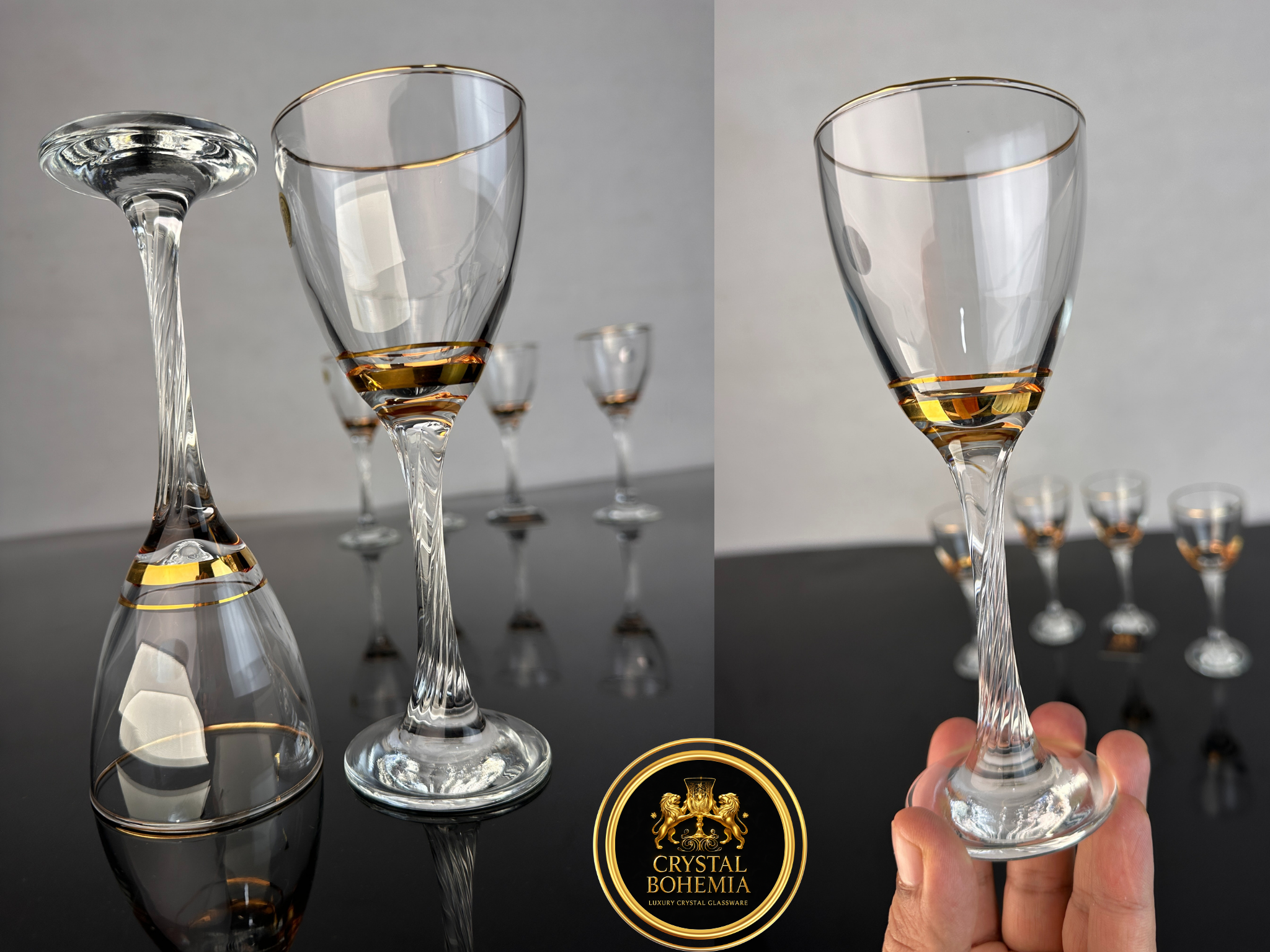 كاسات تويست قمع ذهبي تركي