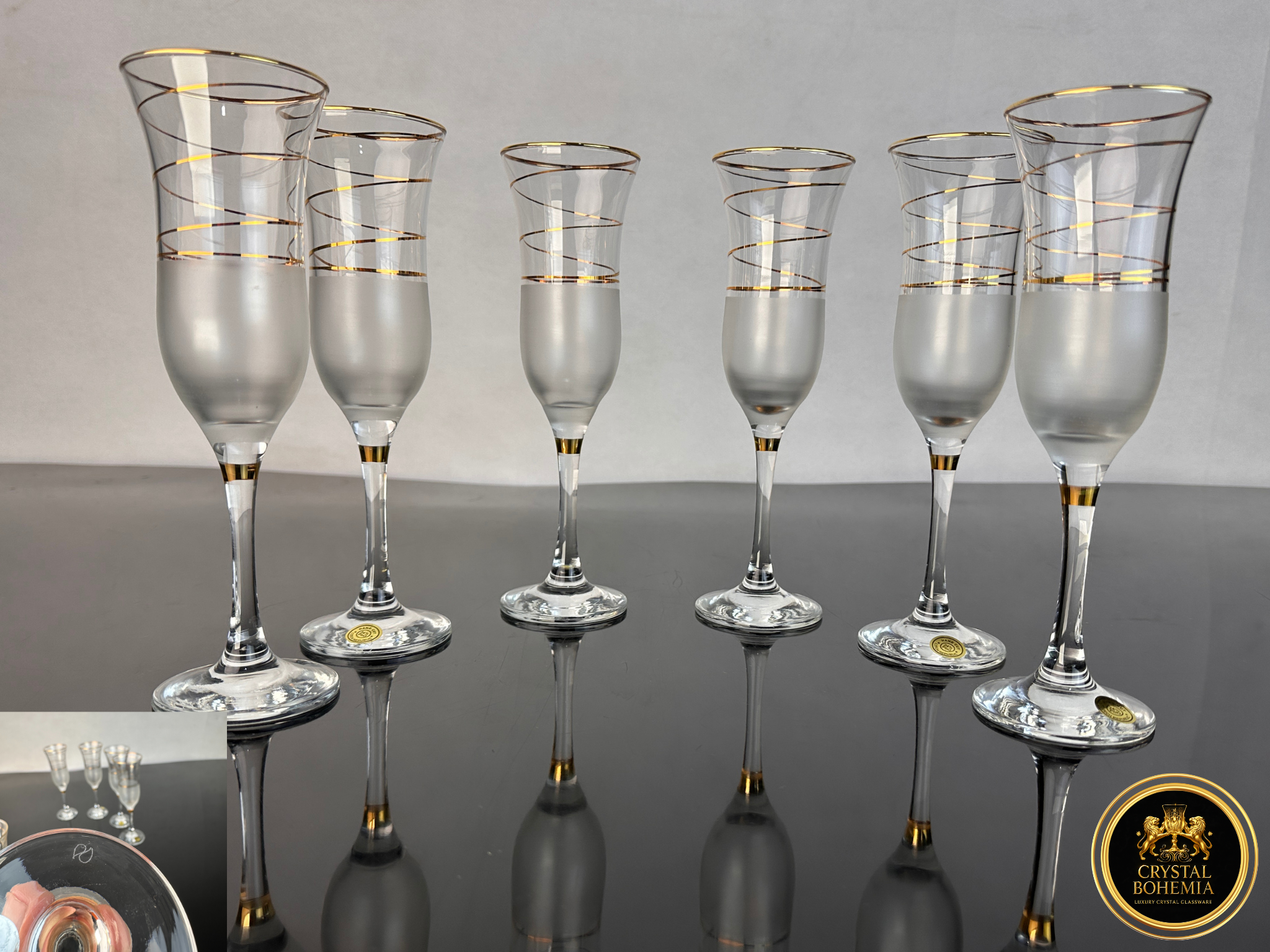 كاسات ألفريدو تركي مزخرفه بالذهب