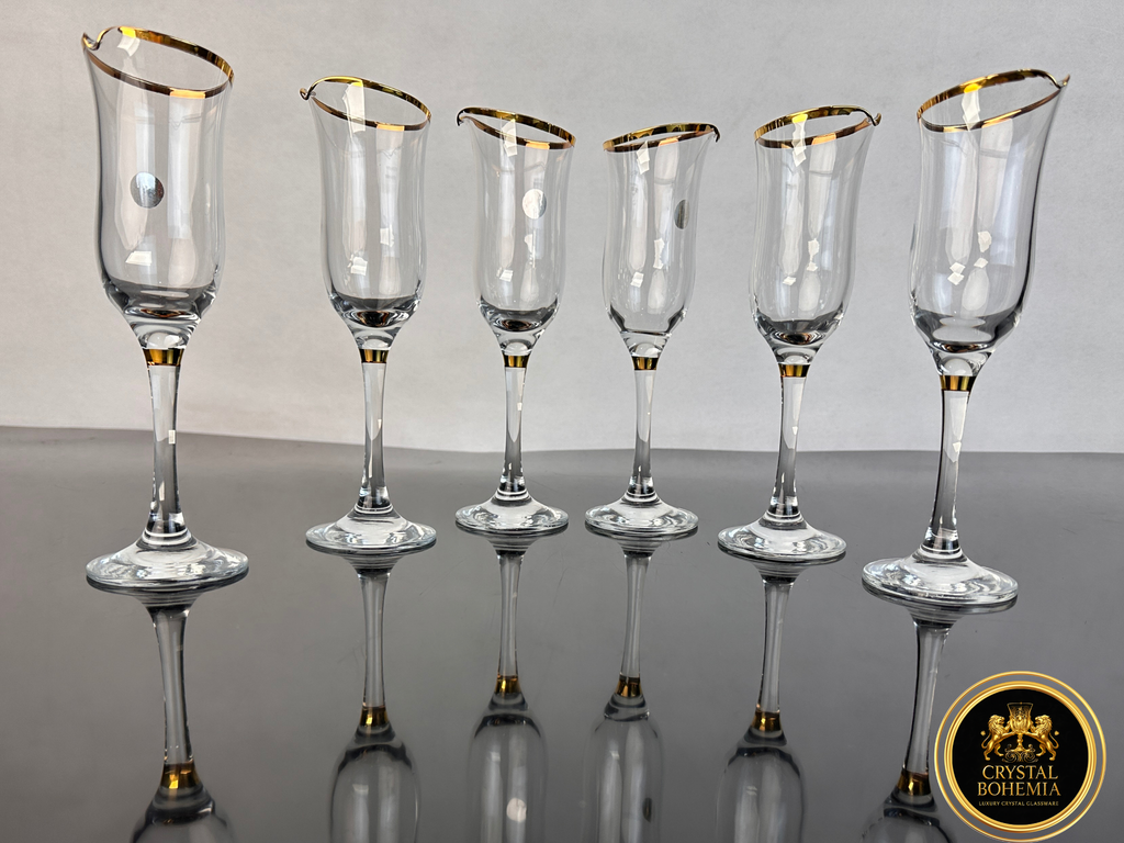 كاسات ألفريدو كريستال ذهبي