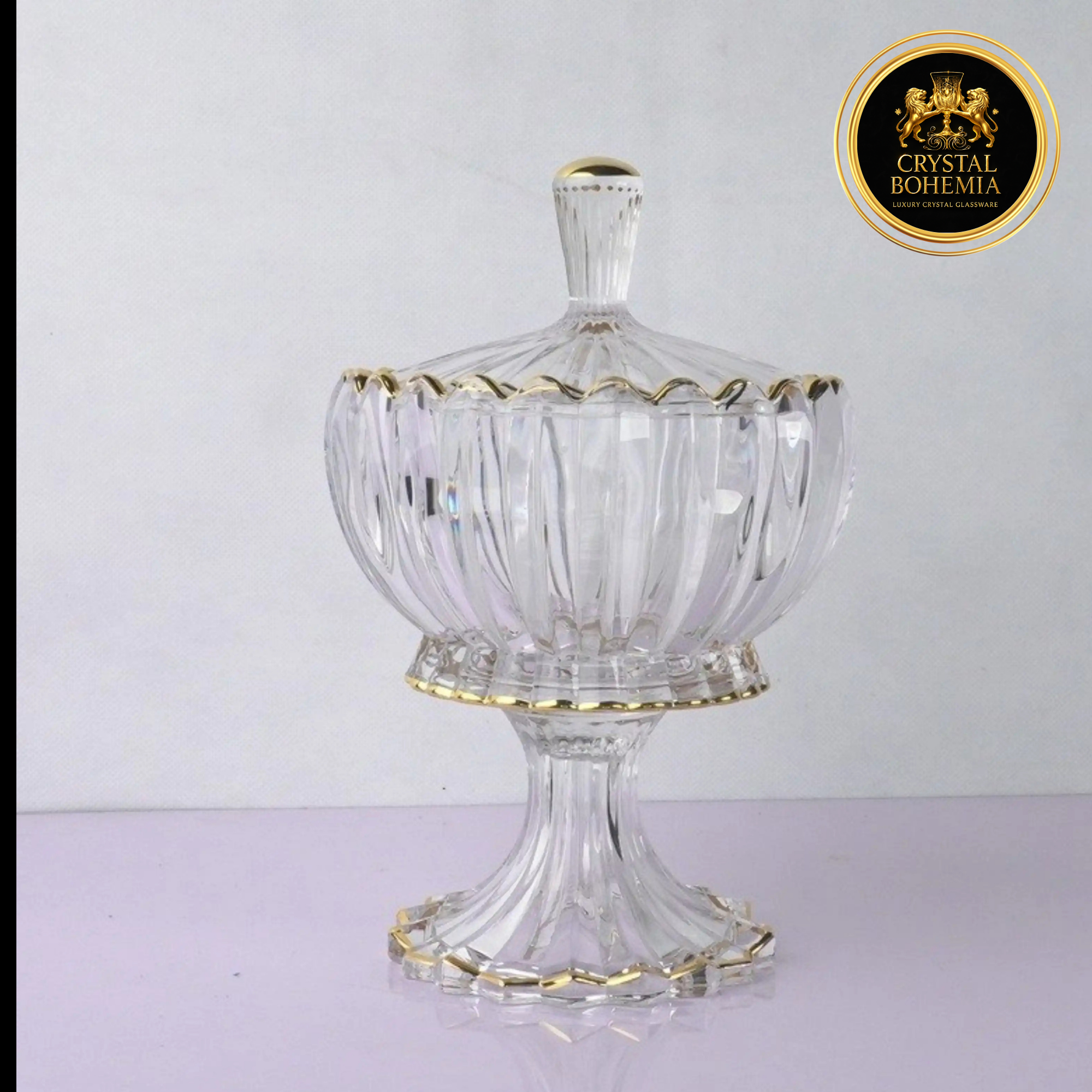 طقم سفرة كريستال بوهيمي ملون (CB001015)