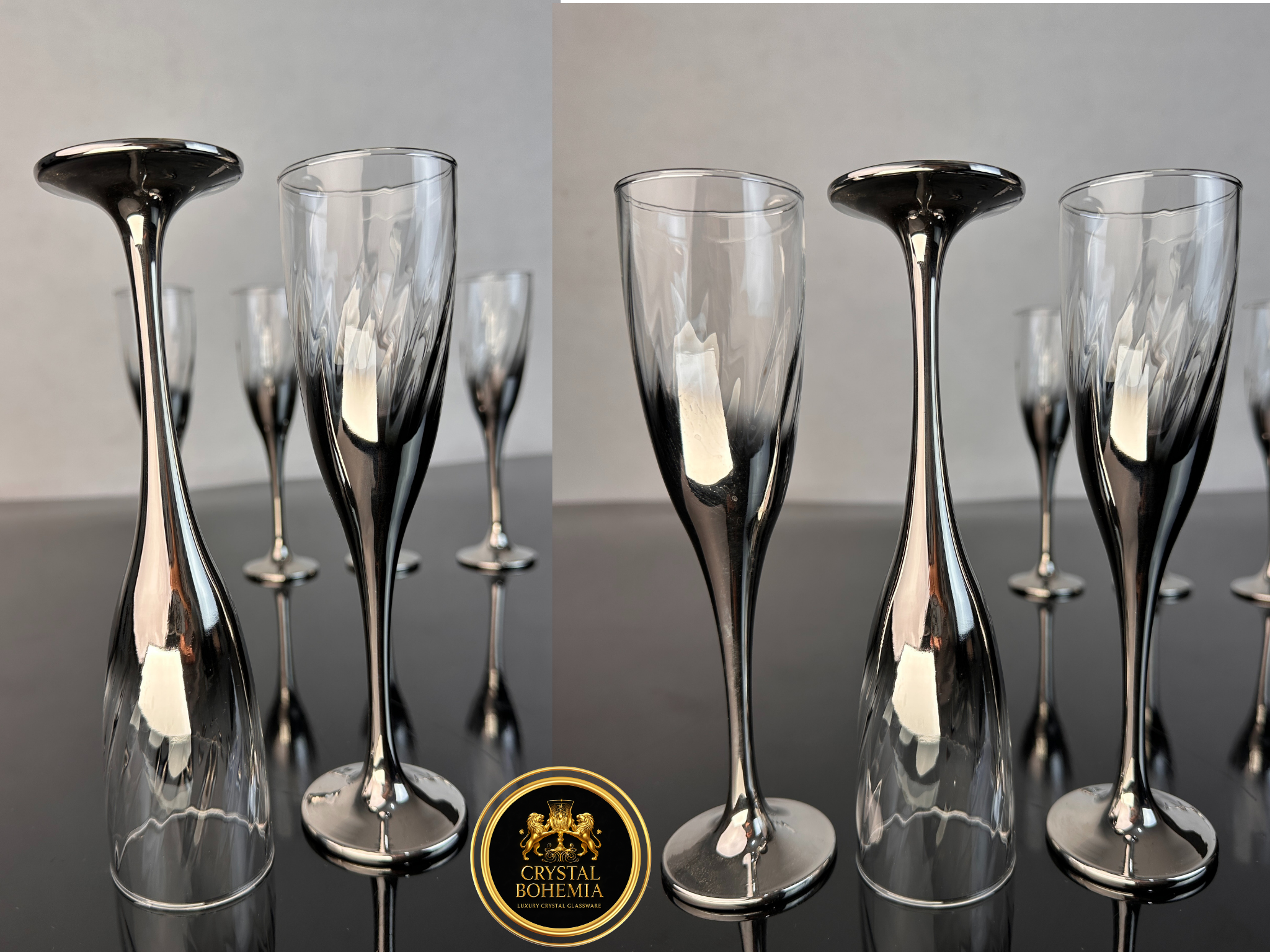 طقم كاسات فضي تبخير تركي