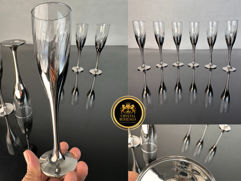 طقم كاسات فضي تبخير تركي