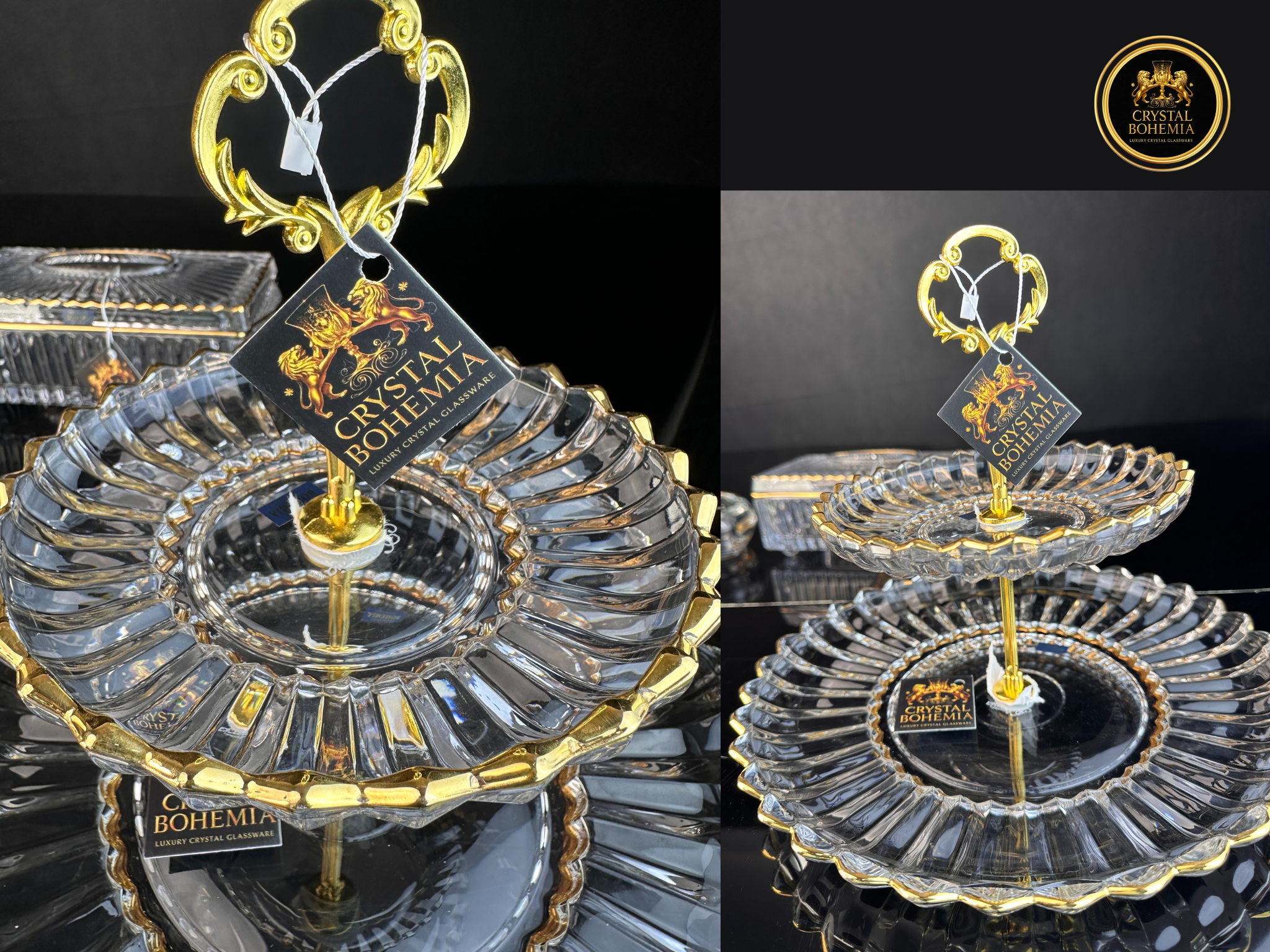 طقم جاليري شمس من الكريستال البوهيمي 