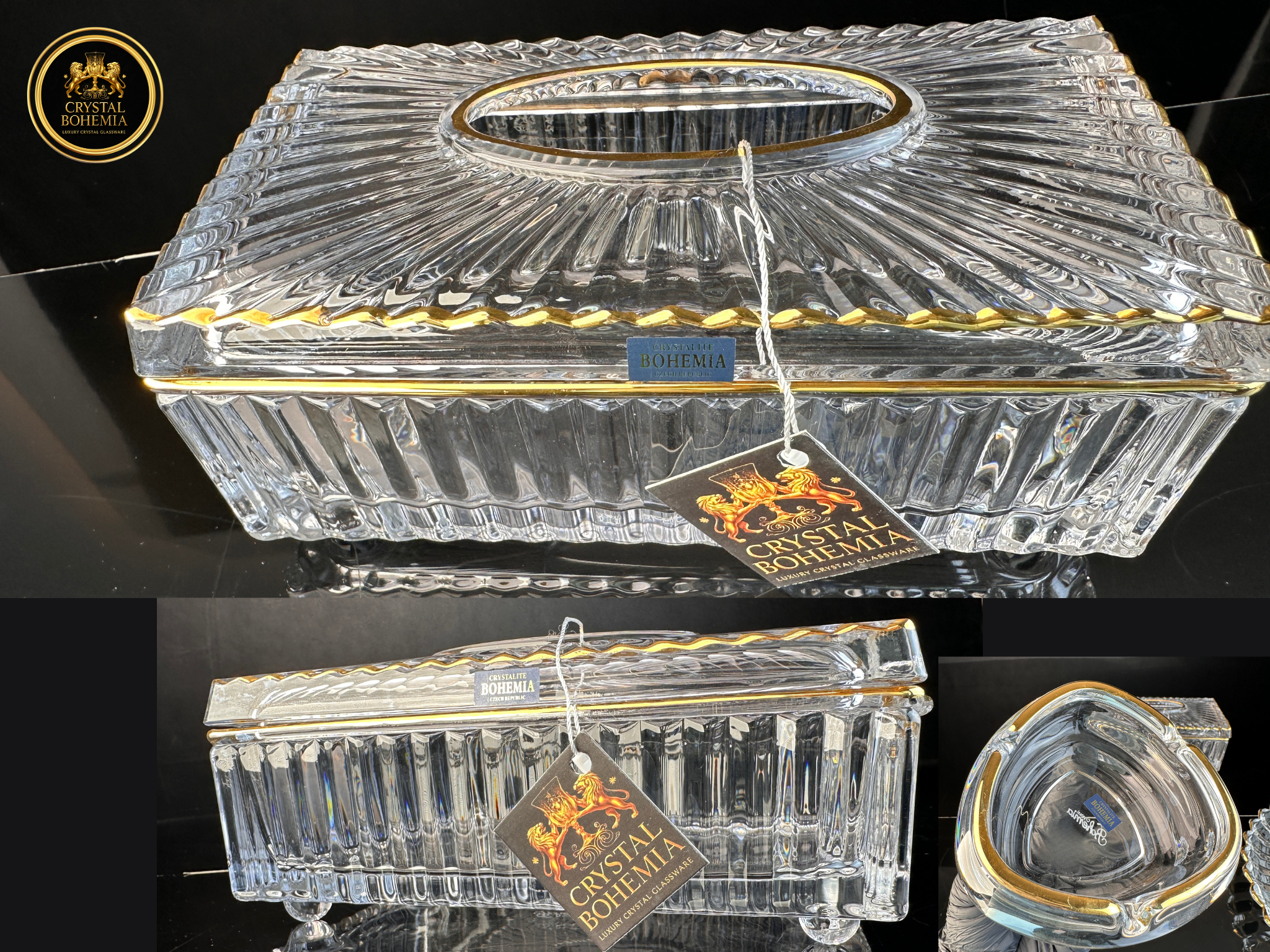 طقم جاليري شمس من الكريستال البوهيمي 