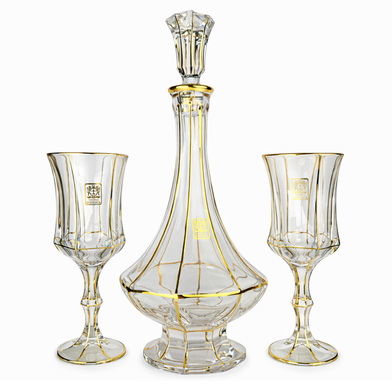 كاسات مع قاروره كريستال