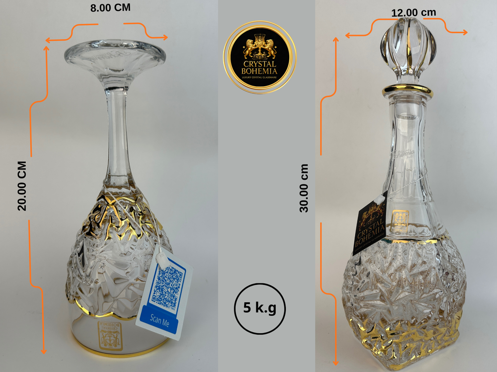 مقاسات طقم شربات نيكوليت عصير للضيافة الأنيقة كريستال بوهيمي