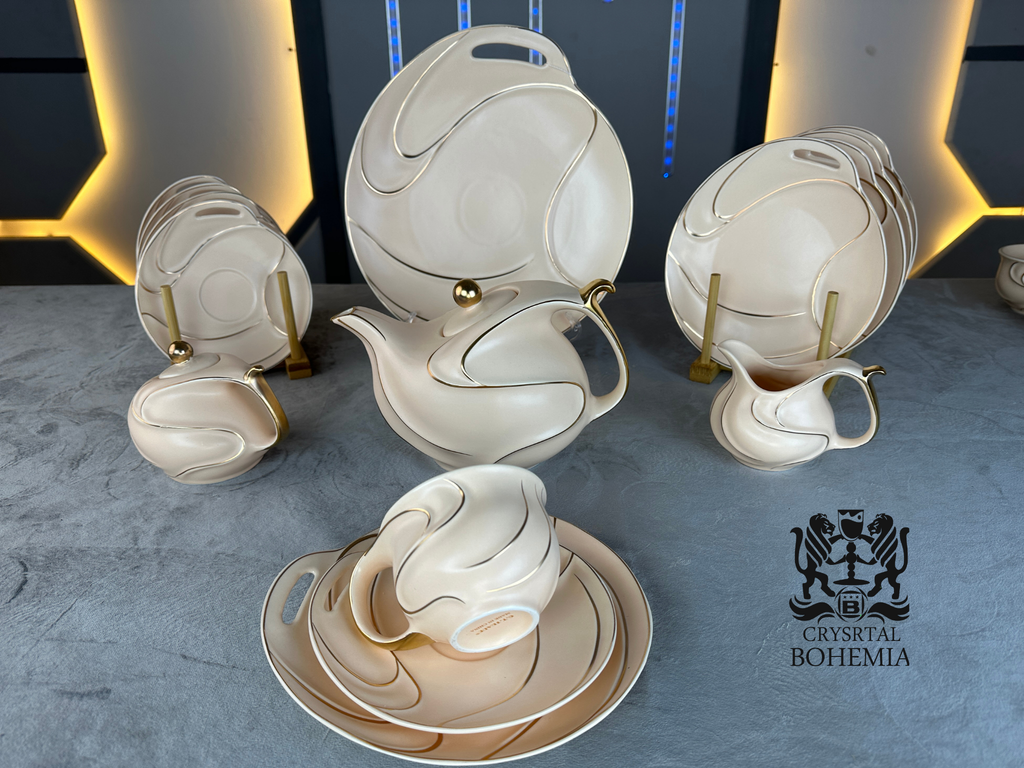 طقم شاي وجاتوه كافيه بينك 24 قطعة HCB001024