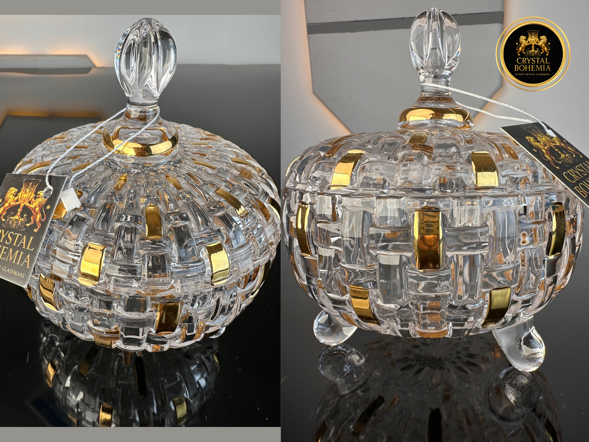 بونبونيرة زينة من الكريستال الشفاف بتشطيب ذهبي راقٍ يمنح لمسة فخامة لأي ركن في البيت.
تصميم أنيق وجودة عالية تجعلها مناسبة للصالون، السفرة، والديكور العصري.
قطعة ديكور عملية وشيك، مثالية للهدايا وتجهيزات البيت، بثبات لون ولمعة مميزة.