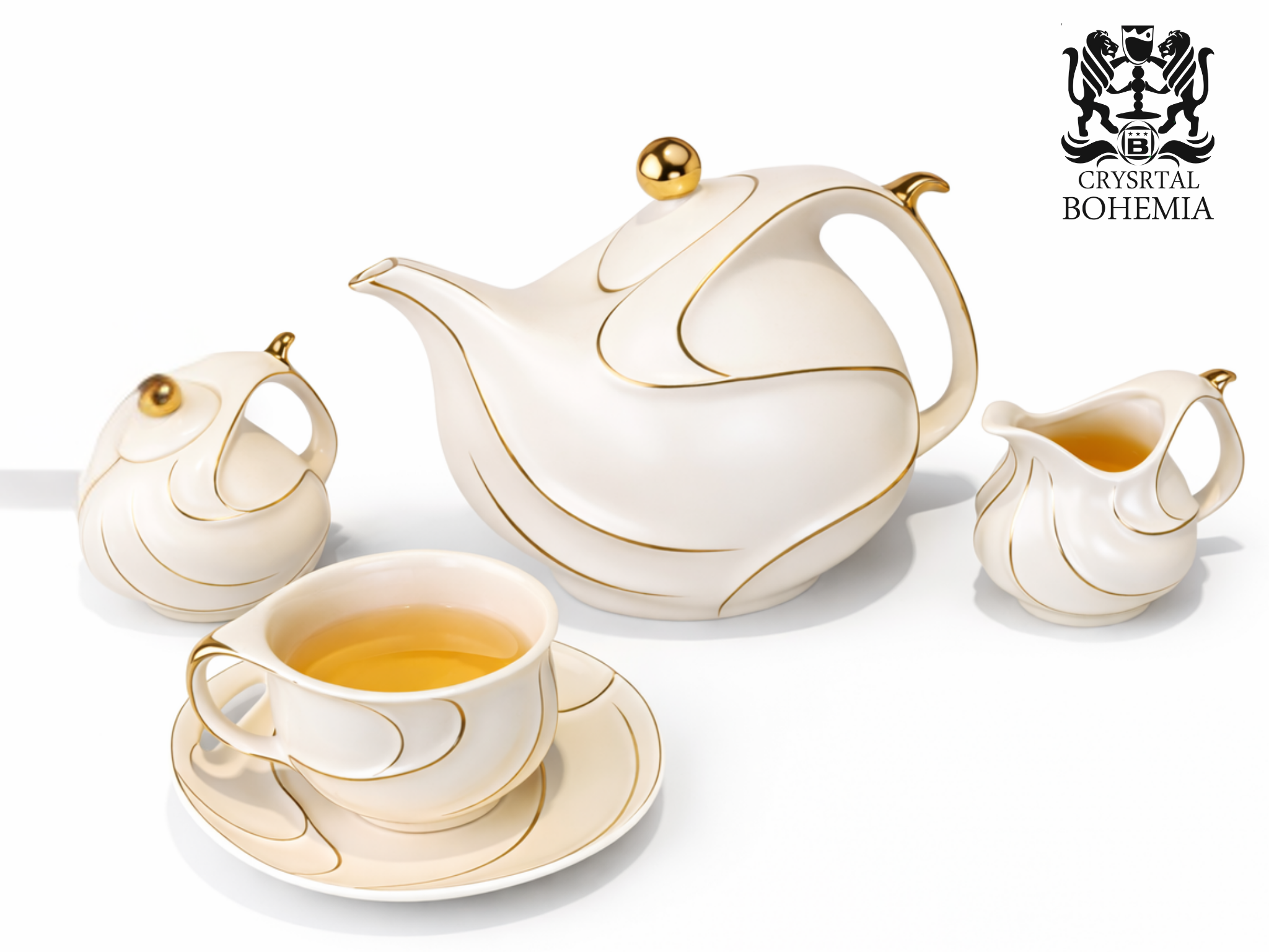 Coffee Pink tea and dessert set 24 pcs