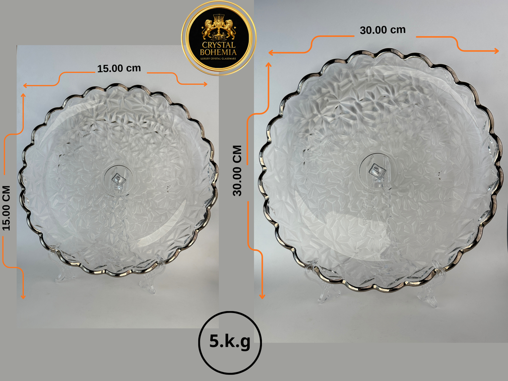 مقسات أطباق كريستال جهاز العروسة