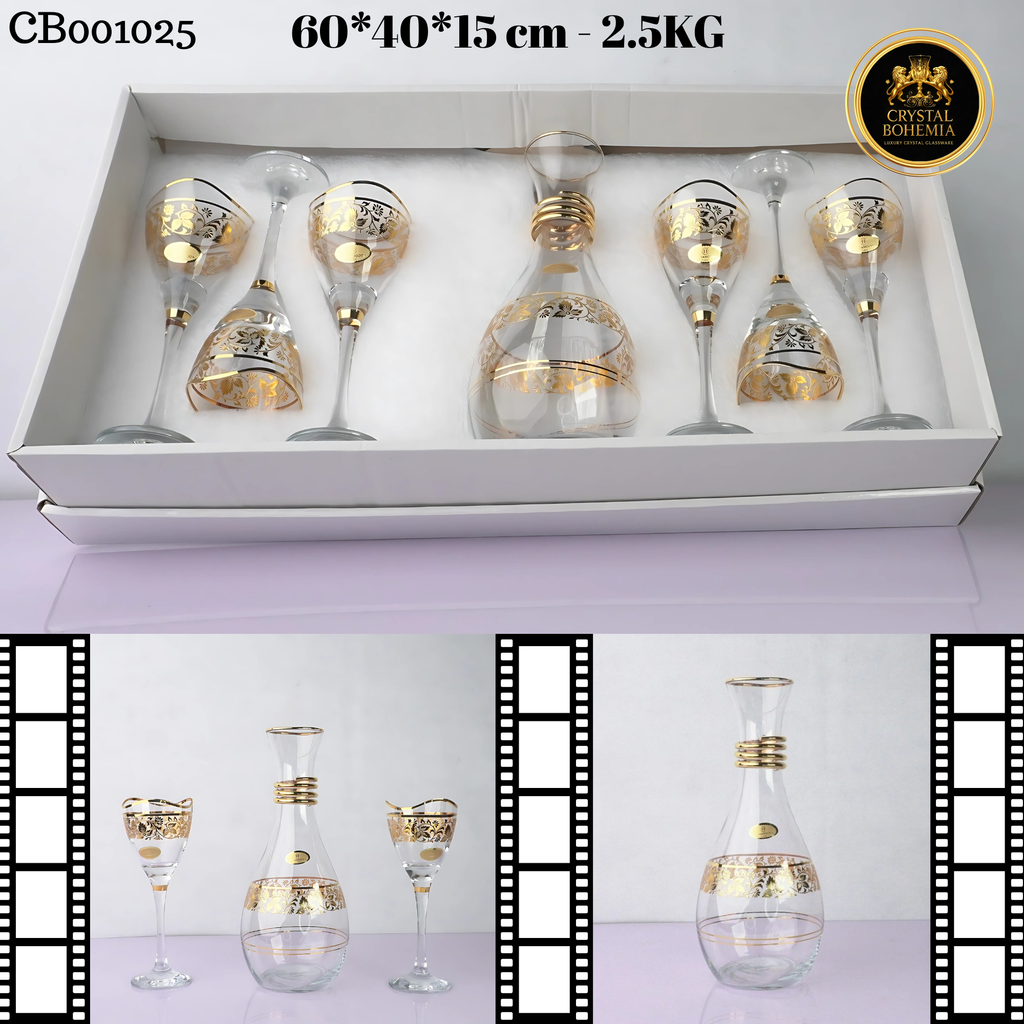 طقم كاسات كريستال تركي  6 قطع    (CB001025)