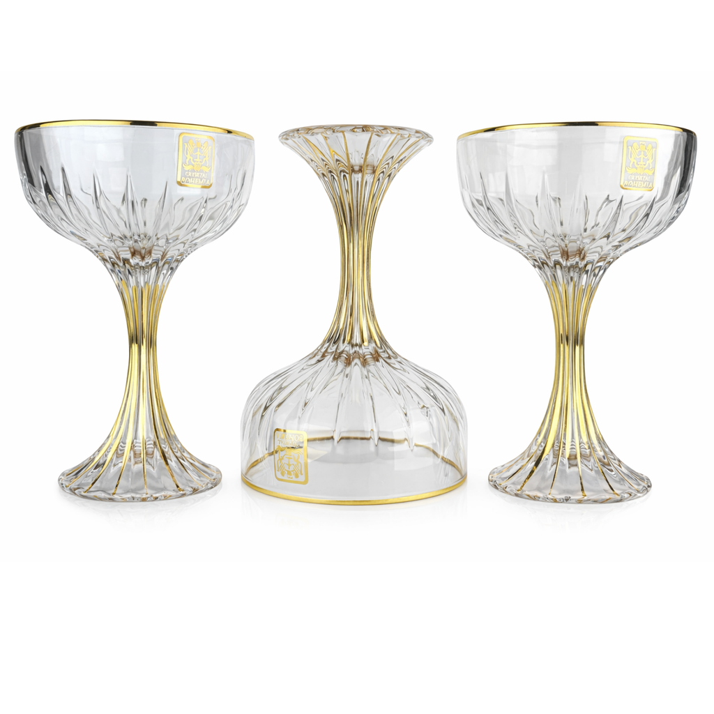 طقم كاسات كريستال جلي