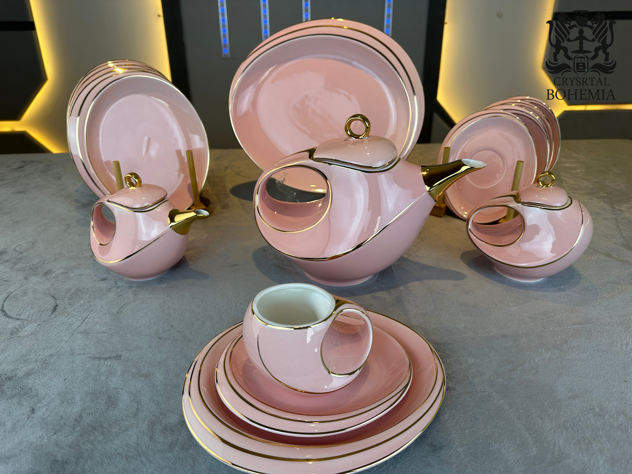 Blush Pink tea and dessert set 25 pcs