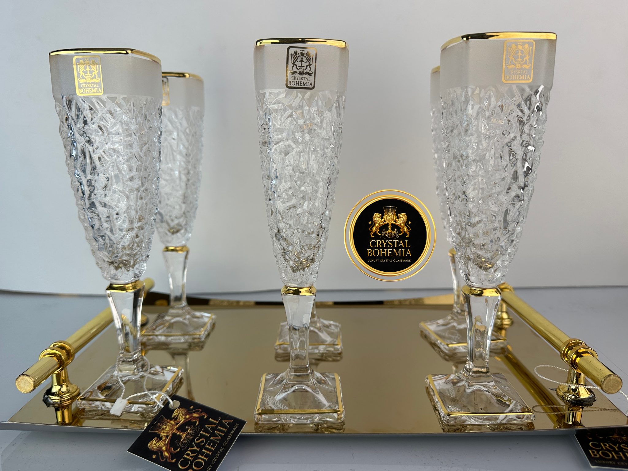 طقم كاسات بوهيمي أريزو نيكوليت ذهبي