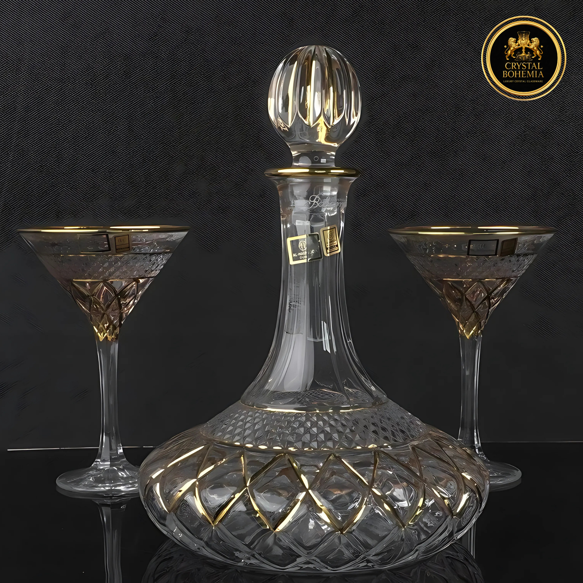 طقم كاسات كريستال بوهيمي أصلي 7 قطع (CB001001)