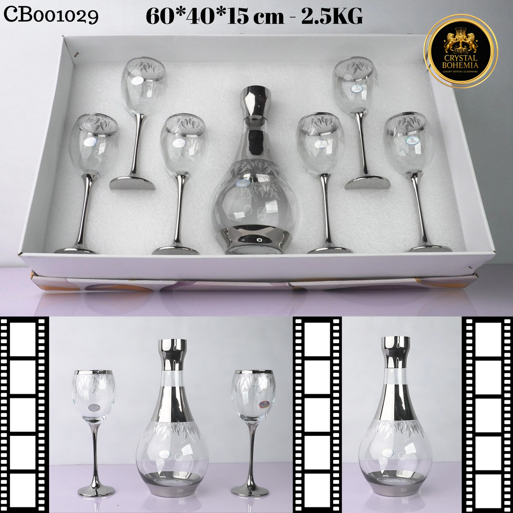 طقم كاسات كريستال تركي 6 قطع   (CB001029)