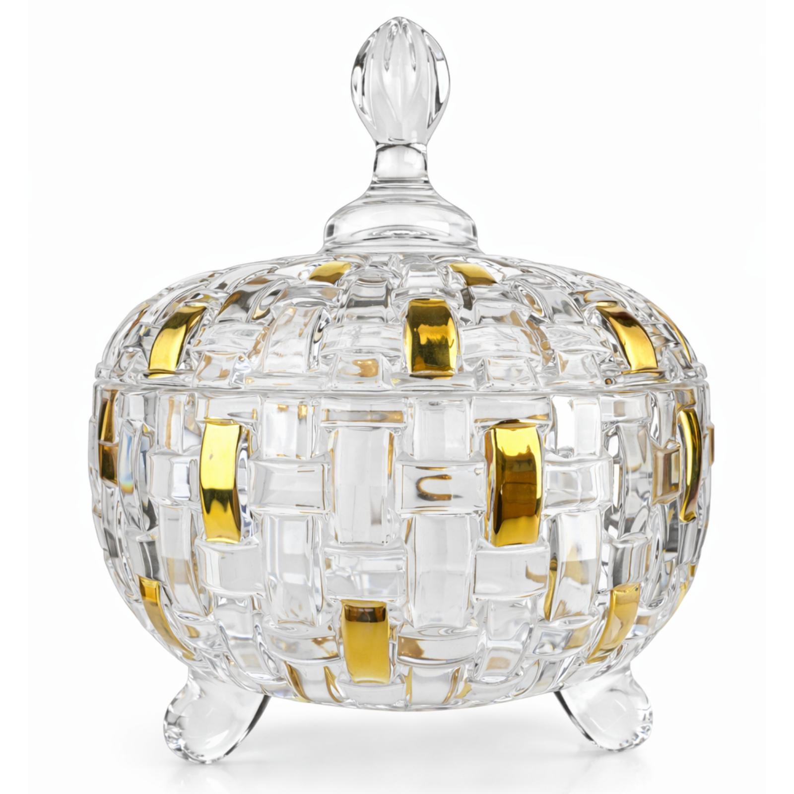 بونبونيره كريستال مطليه بماء الذهب