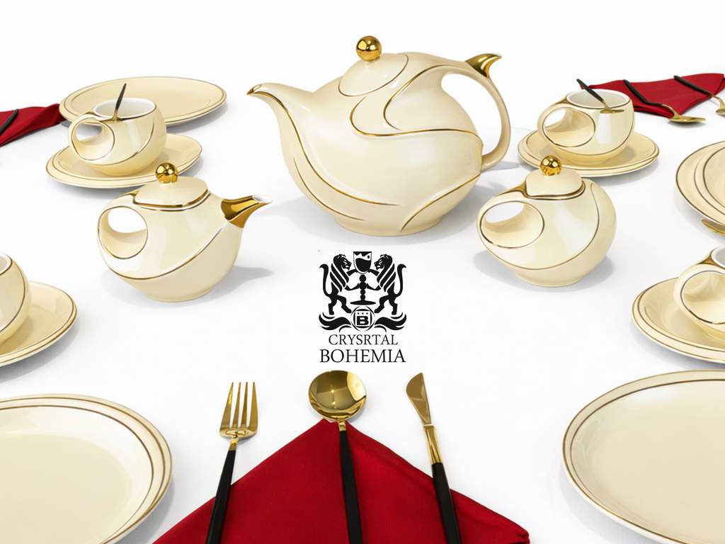 طقم ضيافة بورسلين فاخر 25 قطعة