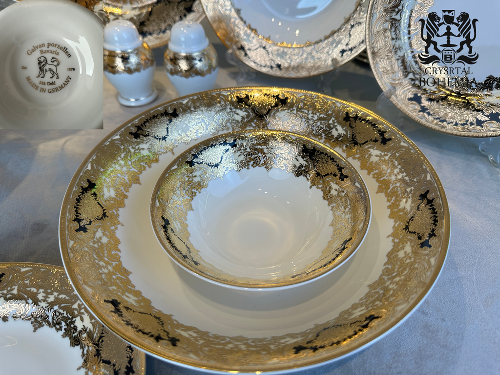 Dinner set Bavaria Germany 60 pcs 24K gold