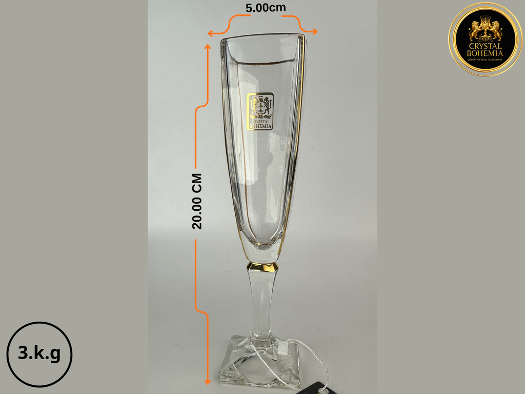 مقاسات كاسات كريستال أريزو مزخرفة ذهب