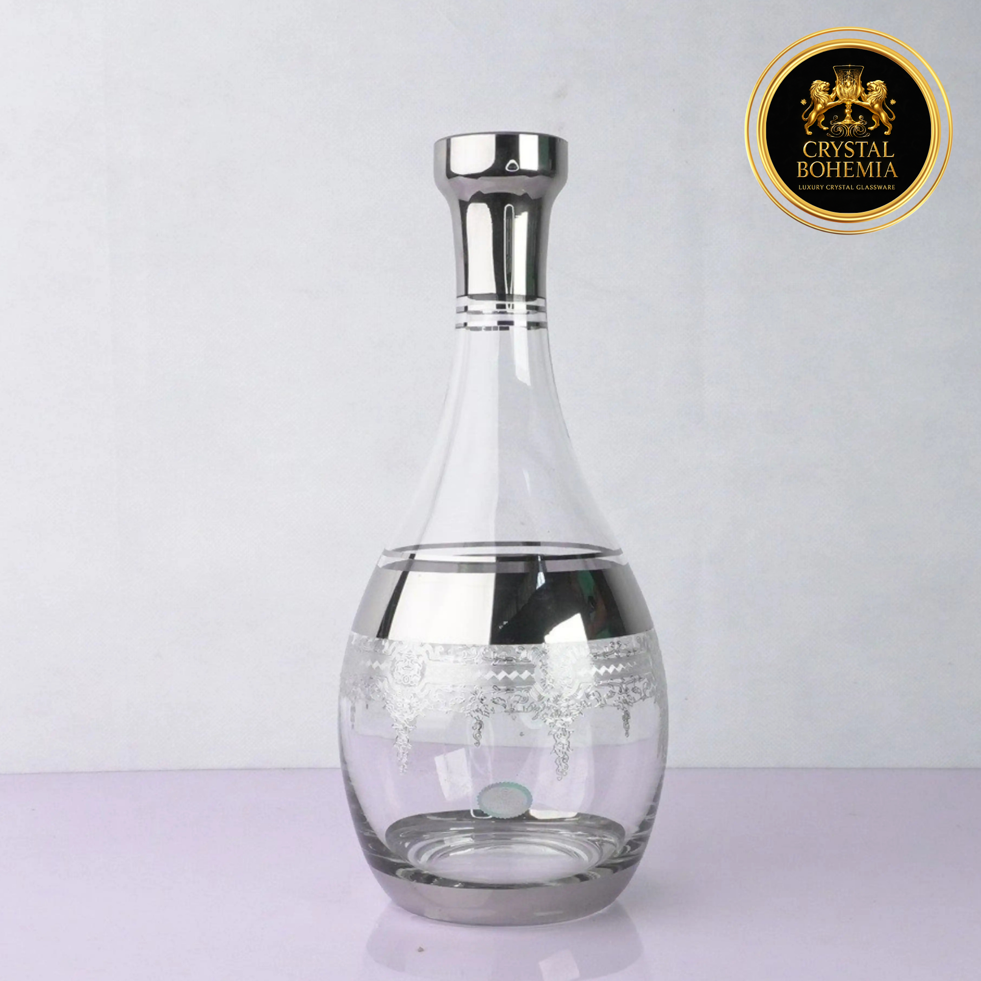 طقم كاسات كريستال تركي 6 قطع فضي   (CB001031)