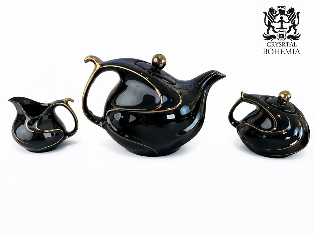 طقم شاي وجاتوه Black & Gold 24 قطعة HCB001021