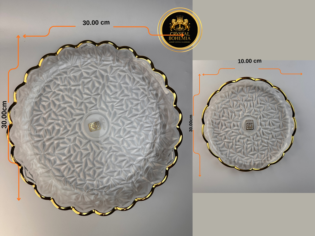 مقاس جاتوه كريستال بوهيمي ذهبي مناسب لتنسيق النيش وجهاز العروسة