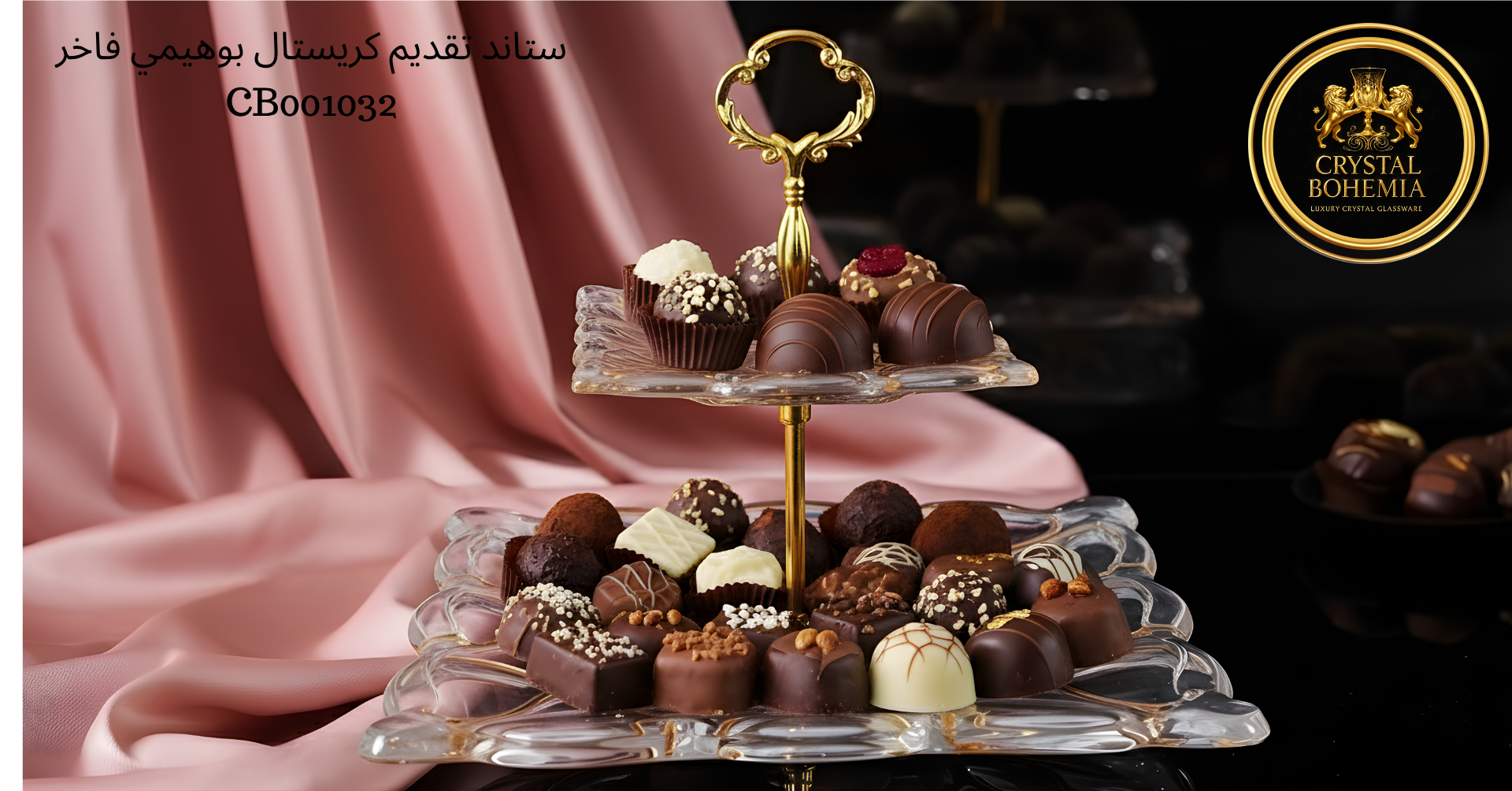 ستاند تقديم كريستال بوهيمي فاخر   (CB001032)
