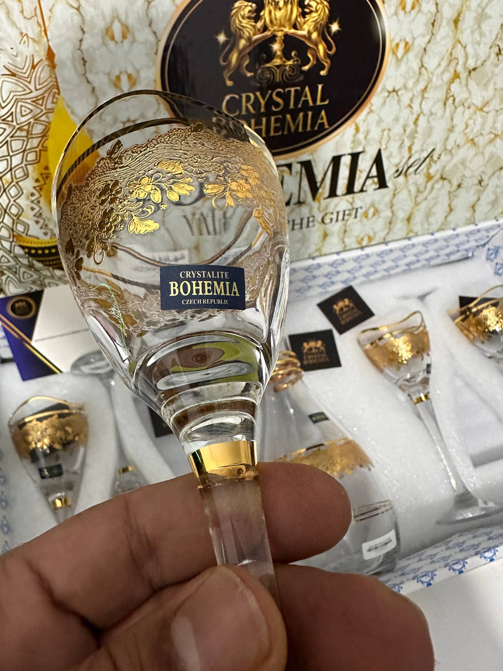 طقم كاسات كريستال تركي  6 قطع    (CB001025)