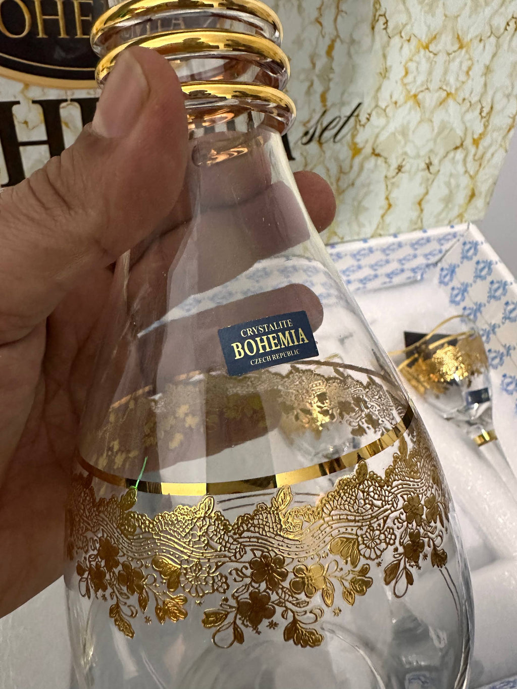 طقم كاسات كريستال تركي  6 قطع    (CB001025)