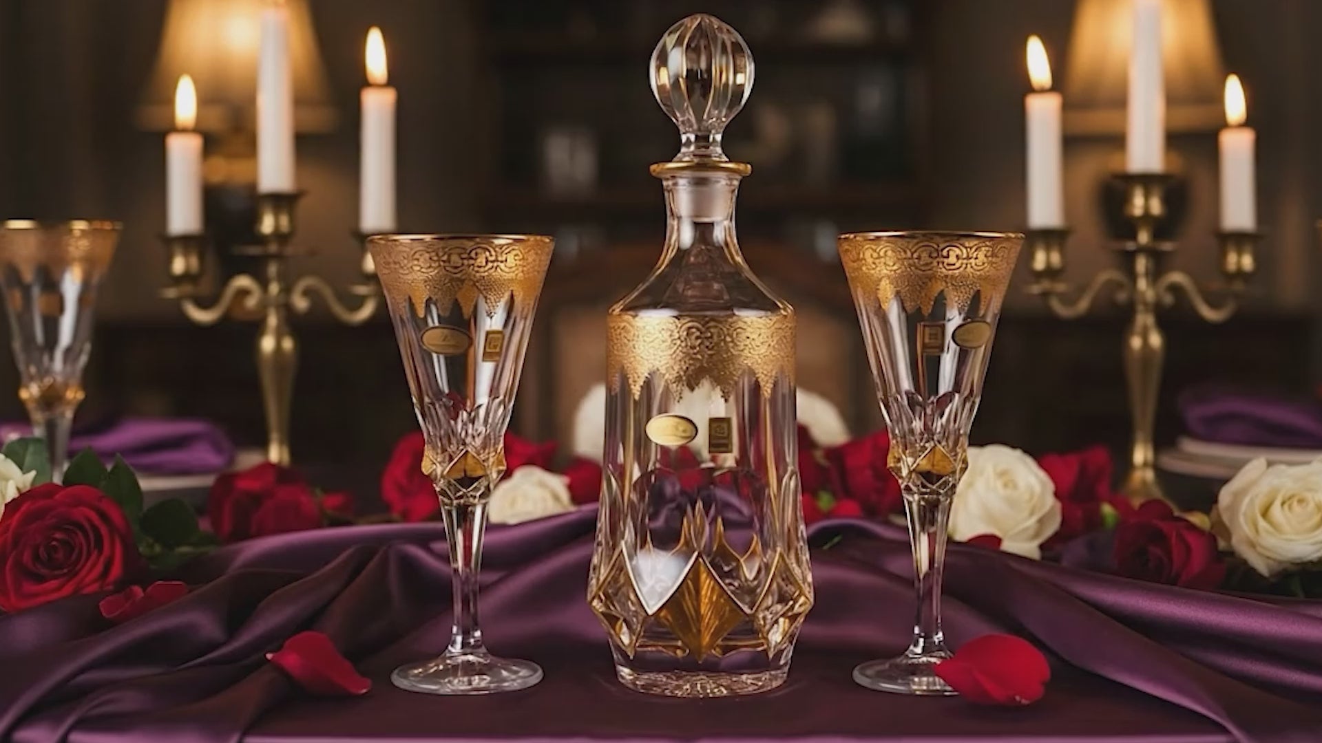 طقم كاسات كريستال